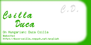 csilla duca business card